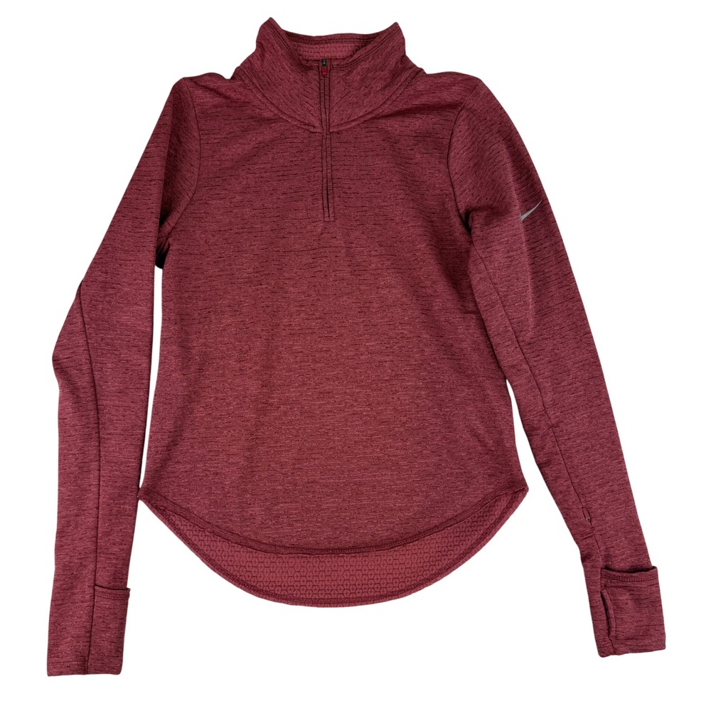 Nike Therma-FIT Half Zip Pullover Womens XS Burgundy CZ3865-661 Running Top